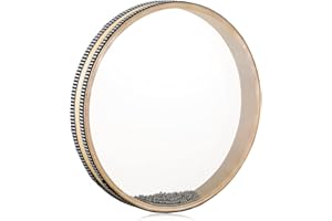 LUGEMA 12 inch Ocean Drum,Sea Wave Drum for Meditation & Relaxation, Natural Color Rain Drumfor Stress Relief, Musical Sound Healing Instruments Ocean Sound Drum for Holistic Healing (12 Inch FBA)