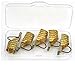 5Pcs Reusable UV Gel Acrylic French Tips Nail Art Extension Guide Form Tool （Gold）