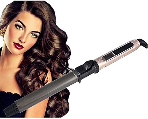 USHOW 6 Diameter Size Styles Professional Nano Titanium Hair Curler with LED Digital Automatic Rotating Curling Iron (32mm)
