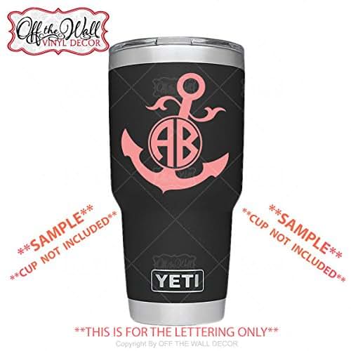 Amazon Com Two Letter Anchor Monogram For Cars Trucks Laptops