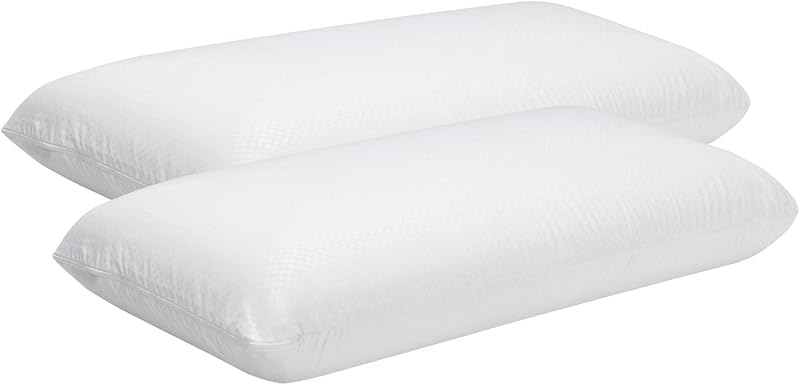 Lot de 2 Oreillers à Mémoire de Forme 70 cm, Qualité Hôtel - Adaptabilité Cervicale et Hypoallergénique - Fermeté Moyenne pour Toutes les Positions - Double Taie Respirante et Douce
