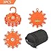 SAFETYON 3 Pack Led Road Flares Roside Safety Light 9 Modes Flashing Warning Light Emergency Disc Road Beacon with Magnetic Base and Hook for Car Truck Bike Boat