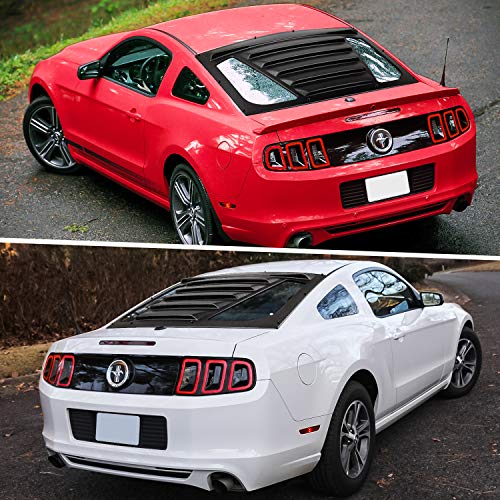 E-cowlboy Rear Window Louver for Ford Mustang 2005~2014 Sun Shade Cover in GT Lambo Style Matte Black
