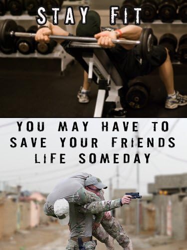 Stay Fit Police & Military Motivation Poster (Version 1) 18x24