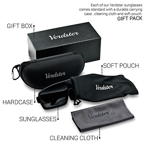 Verdster Casual Trendy Sunglasses For Men And Women, Accessories Case, Black Terminator Shades