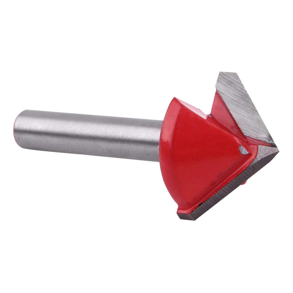 1 Pc 3D Tungsten Steel Wood CNC Router Bit Sharp V-Groove Cutting Tool End Milling Cutter 60/90/120/150 Degree 6mm Shaft (6 x 22 mm x 90°)