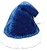 Deluxe Plush Santa Blue & White Faux Fur Hat - 15