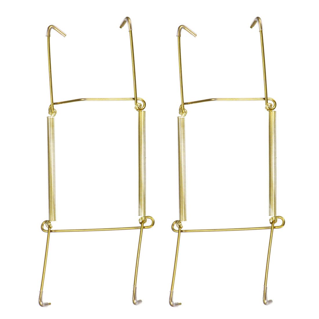 sourcing map Plate Hanger, 8-inch U Type Zinc Plated Invisible Wall Decorative Hooks with Tip Protectors, 2 Pcs