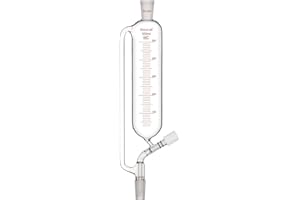 stonylab Graduated Pressure Equalizing Addition Funnel, Borosilicate Glass Dropping Funnel with 24/40 Joint and High Vacuum V
