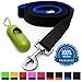 BENICCI [Strong] Dog Leash with Bonus Free Waste Bag Dispenser – Thick Padded Dual Handles, Includes Poop Bags & 100% Nylon (6ft. Long) – Comfortable Grip – Ideal for Large, Medium and Small Dogs