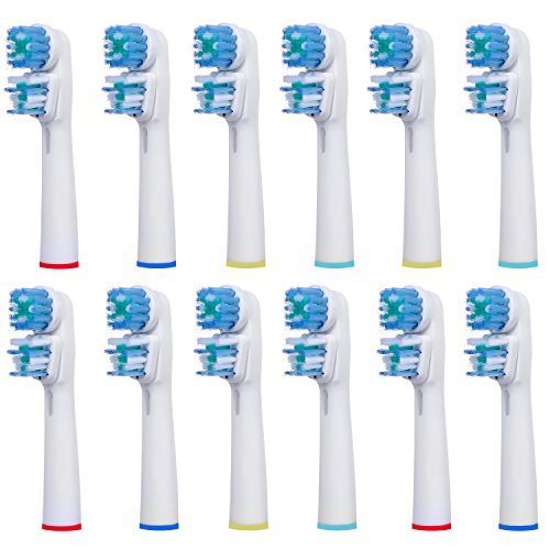 E-Cron Replacement Toothbrush heads Compatible With Electric Toothbrush Oral B Dual Clean (EB417-4),12 pcs (3x4)