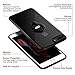iPhone 8 Plus Case, iPhone 7 Plus Semi-Transparent Case with Ring Holder Kickstand Built-in Metal Sheet Work with Magnetic Car Mount Ultra-Slim Cover Case for iPhone 8 Plus 5.5 inch - Clear Black