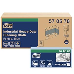 Tork Industrial Heavy-Duty Gevouwen Reinigingsdoek Blauw W4, 5 x 65 doeken, 570578