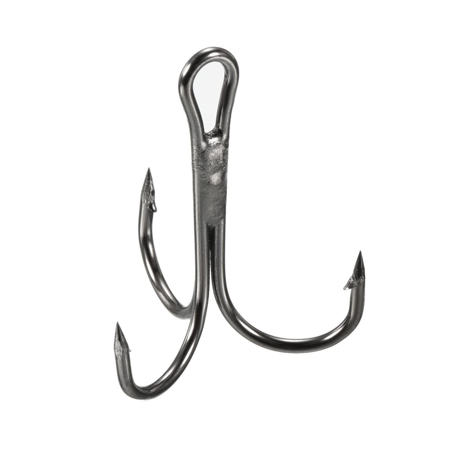PATIKIL 4# Treble Fish Hooks, 20 Pack 0.91" L Carbon Steel Sharp Round Bend Hook Triple Barbed Hook for Freshwater Saltwater, Black
