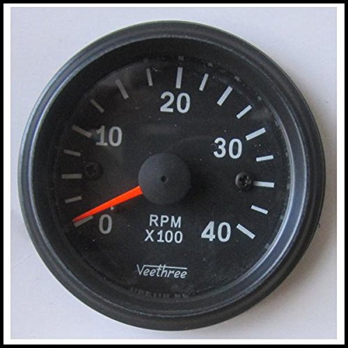 Veethree 37259 Tachometer 52mm Electronic 0 4000 (B/B) Black Buy
