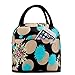 Chrysansmile Fashion Lunch Bag Tote for Women Work Travel Make Up Bag Diaper Organizer Bag - Pink Flower