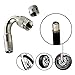 Dsycar 45 Degree 90 Degree 135 Degree Brass Valve Stem Extension - Set of 6 (Silver)