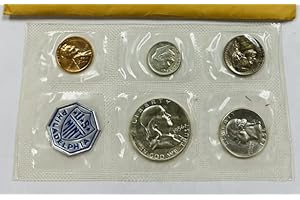 1956 P U.S. Mint Proof Set Opened Flat Pack Collection US Mint Ungraded