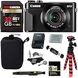Canon PowerShot G7 X Mark II Camera, Ritz Gear Case, Ritz Gear Tripod, Ritz Camera 32GB Memory Card, Polaroid Cleaning Kit, Card Reader, Screen Protector, Memory Card Wallet and Accessory Bundle