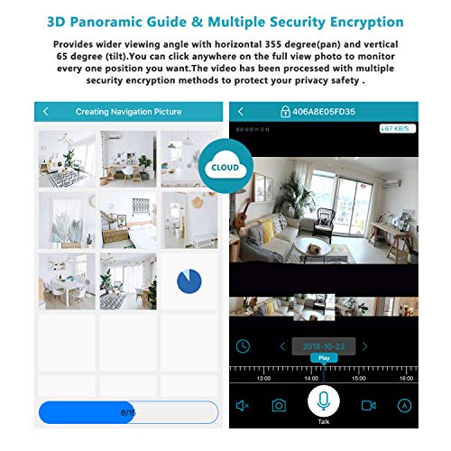 Pet Monitor Camera, Bioxo 1080P HD 2.4G Wireless IP Camera, Night Vision Camera for Dog/Cat/Baby
