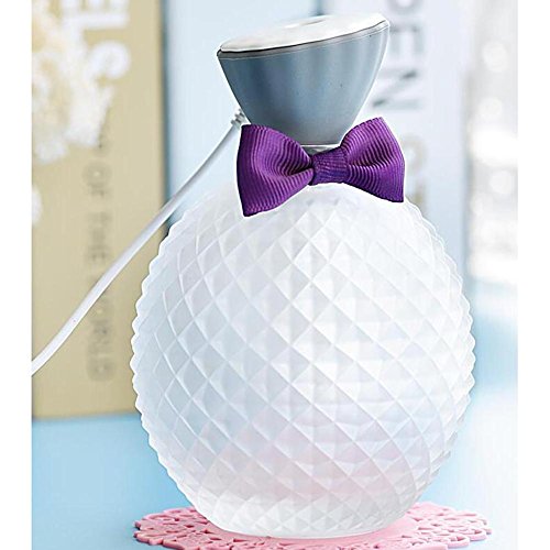 Ultrasonic Mute Humidifier BS-008 Aromatherapy Diffuser Indoor Air Purification No Water Power-off Protection USB Power Creative Perfume Bottle Shape 300ml , Gray