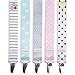 Liname Pacifier Clip for Girls - 5 PACK - Premium Quality & Modern 2-Sided Design - Pacifier Clips Fit all Pacifiers & Soothers - Perfect Baby Shower Gift
