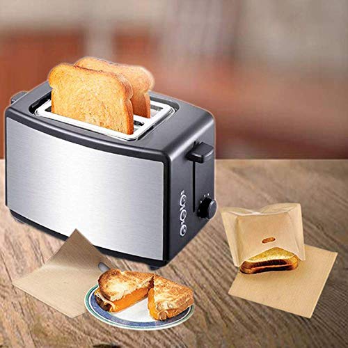 12 Pack Toaster Bags Reusable - Yokgrass 3 Sizes Nonstick Toast Bags for Heat Resistant - FDA Approved, Perfect for Grilled Cheese Sandwiches, Chicken, Pizza, Pastries, Panini - Thumbnail 6