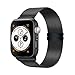 Smart Watch Bands Compatible with Series 5 4 3 2 1, Metal Strap for Apple Watch Band 42mm 44mm, Stainless Steel Mesh Sport Wristbands for Men Women, Black
