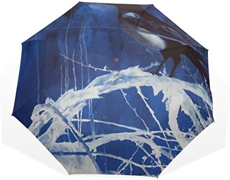 BYouLockX Poor Crow Rain Umbrella for Windproof & UV protection