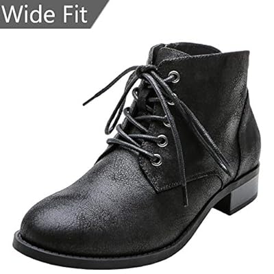 Women's Wide Width Ankle Boots, Chunky Block Low Greece Ubuy