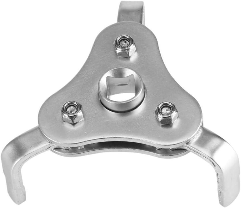 TOPINCN Oil Filter Wrench Oil Filter Key Car Truck Adjustable Two Way Oil Filter Key Wrench Tool 3 Jaw Repair Removal Tool