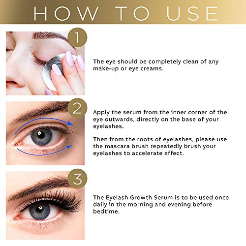 Tetyana naturals Eyelash Growth Serum for Gorgeous and Long Eyelashes & Eyebrows, with Natural Ingredients, Results within 2 Weeks