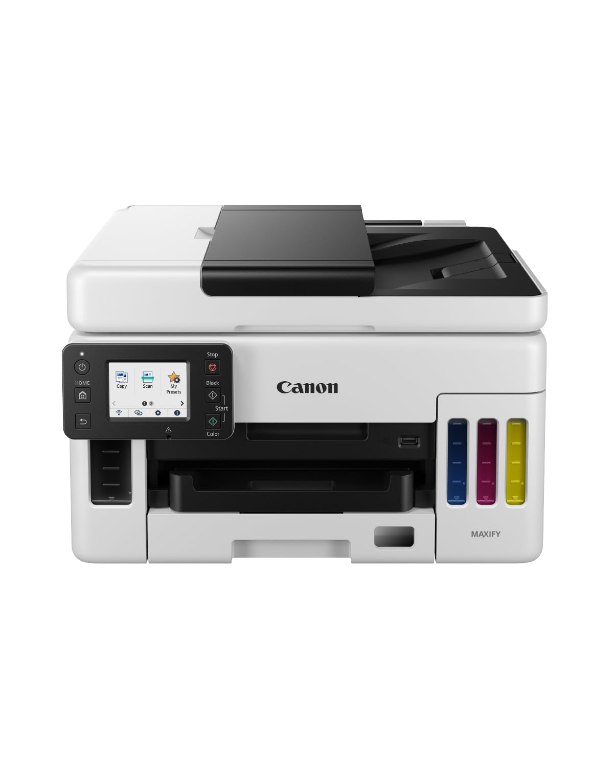 Canon MAXIFY GX6050 Drucker für den Heimgebrauch & Büro – Farbdrucker & Scanner All-in-One Kabellos | MegaTank Tintenstrahldrucker, Kopierer & Scanner | WLAN, Ethernet & USB-Verbindung A4-Drucker