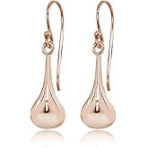 Sterling Silver Polished Teardrop Long Drop Earrings