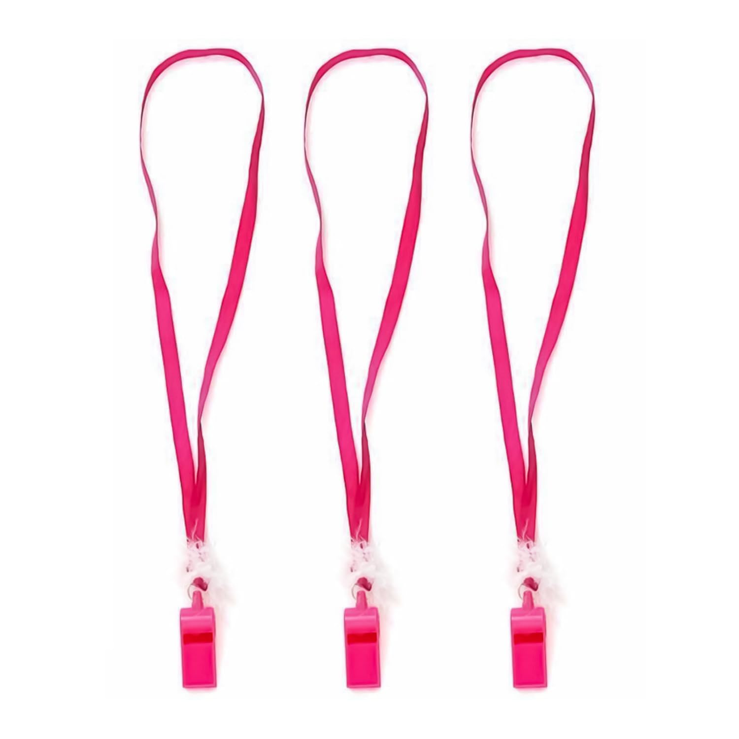 HAICN 3Pieces Feather Whistle Rose Red Whistle Night Bachelor Party Decoration Game Props for Girl Competition Sports Accessories