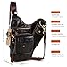 Koolertron Fashion Men's Vintage Genuine Leather Satchel Chest Bag Shoulder Bag Travel Messenger Bag (Please Note：It is a small bag ;))