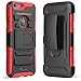 iPhone 6s Case ,i-Blason Prime [Kickstand] Also Fit Apple iPhone 6 Case (4.7) Dual Layer Holster Cover with [Locking Belt Swivel Clip] (Red)