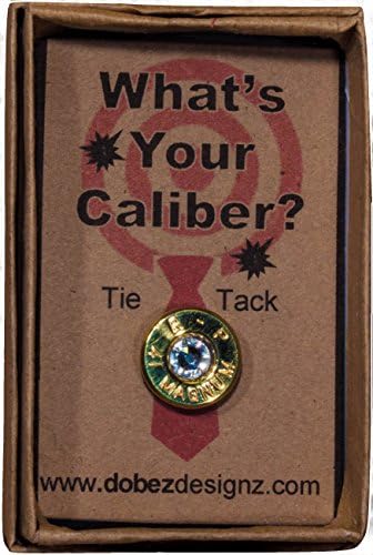 .41 Rem Mag Brass Tie Pin with Swarovski Crystal (R-P)