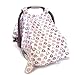 effe bebe Vera Elephant 100% Breathable Cotton Baby Car Seat Cover (Petal Grey)