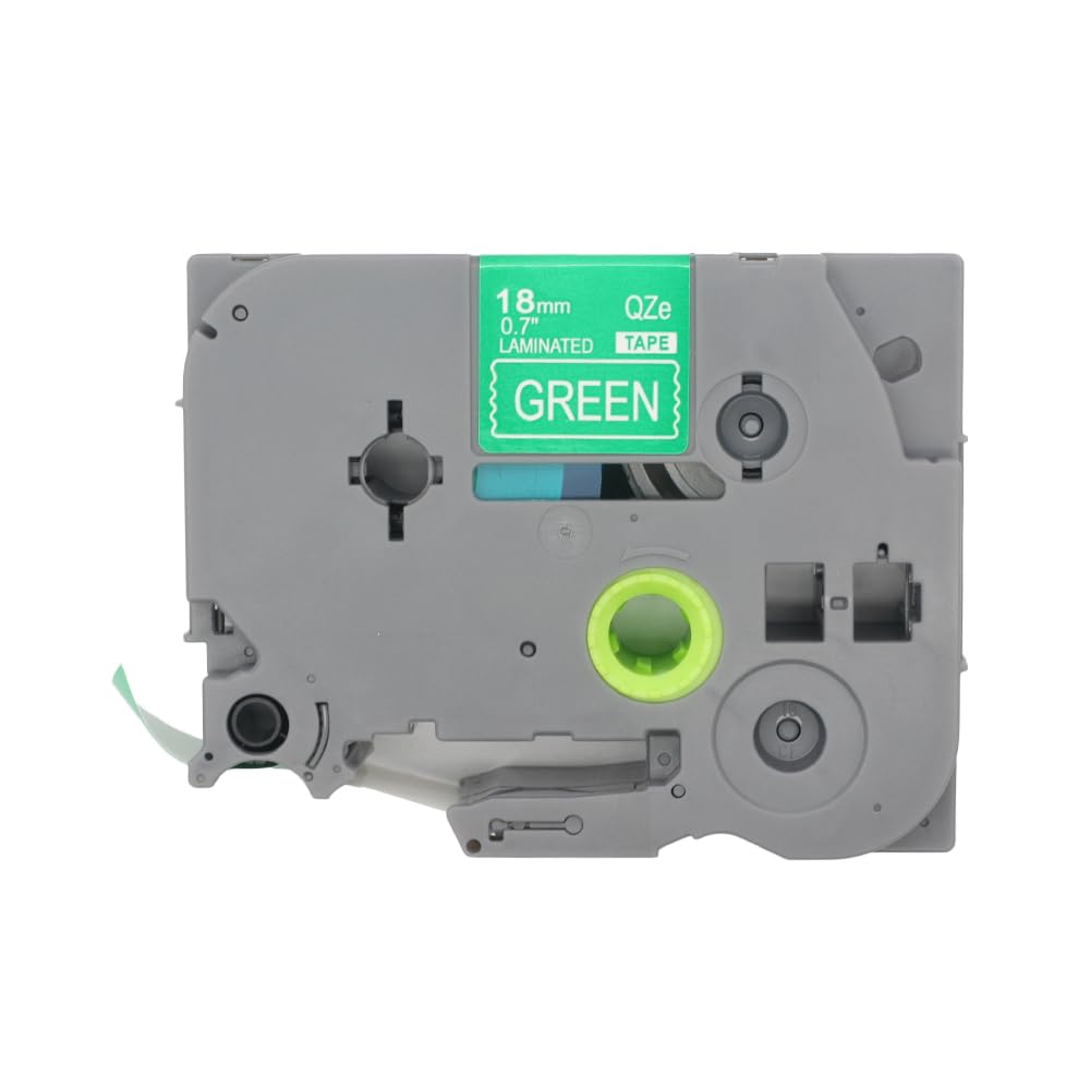 BROVACS 1 Pack White on Green Laminated Label Tape Compatible for Brother P-Touch Label Printer TZ-745 TZe-745 18mm 3/4" OPA4745