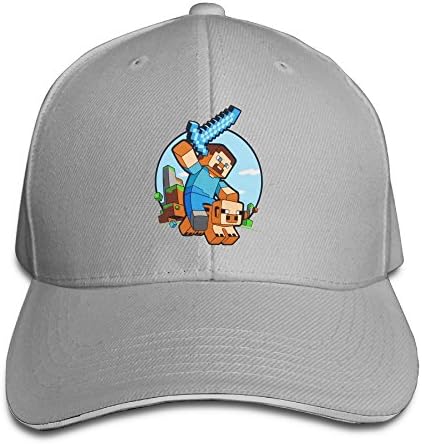 Personalized Kids Minecraft Pig Riding Snapback Sandwich Cap