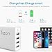 4-port USB Fast Wall Charger (40Watt) w/I+power High speed chip& foldable travel plug, Tizon Voyage for iPhone X, 8/8Plus, 7/7Plus, iPad Pro/Air 2, iPad mini 3,Samsung S8/S7/Edge/Plus&more