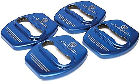 Stainless Steel Car Door Lock Striker Cover Decoration and Protection Buckle Trim Compatible with Kia Stinger 2017 2018 (Blue)