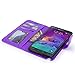 Note 4 Case, LK Galaxy Note 4 Wallet Case, Luxury PU Leather Case Flip Cover with Card Slots & Stand For Samsung Galaxy Note 4, PURPLE