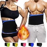 Biange Waist Trimmer for Women & Men Sweat Waist Trainer Slimming Belt, Stomach Wraps for Weight Loss, Neoprene Ab Belt Low Back and Lumbar Support