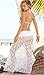 Moxeay® Women Bikini Swimwear Cover up Mesh Hollow Out Lace Crochet Dress (One Size, White)