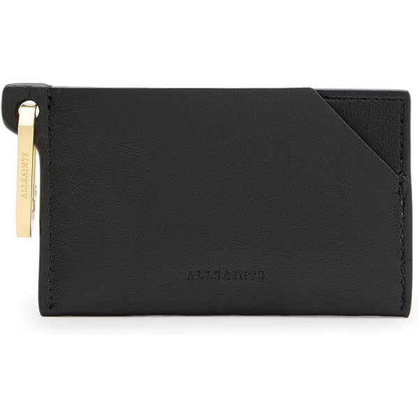 AllSaints Men's Makoto Chain Card Holder Black One Size at Amazon