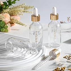 KURTOTEP 4 Pack 2 oz Glass Dropper Bottle with Top