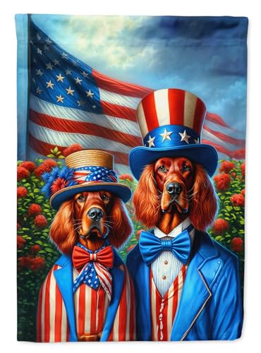 Caroline's Treasures DAC4253GF All American Irish Setter Garden Flag Mailbox Fl…