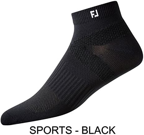 New FootJoy Tour Compression Socks - Choose Your Color & Style (Size 7-12, Sports Black)